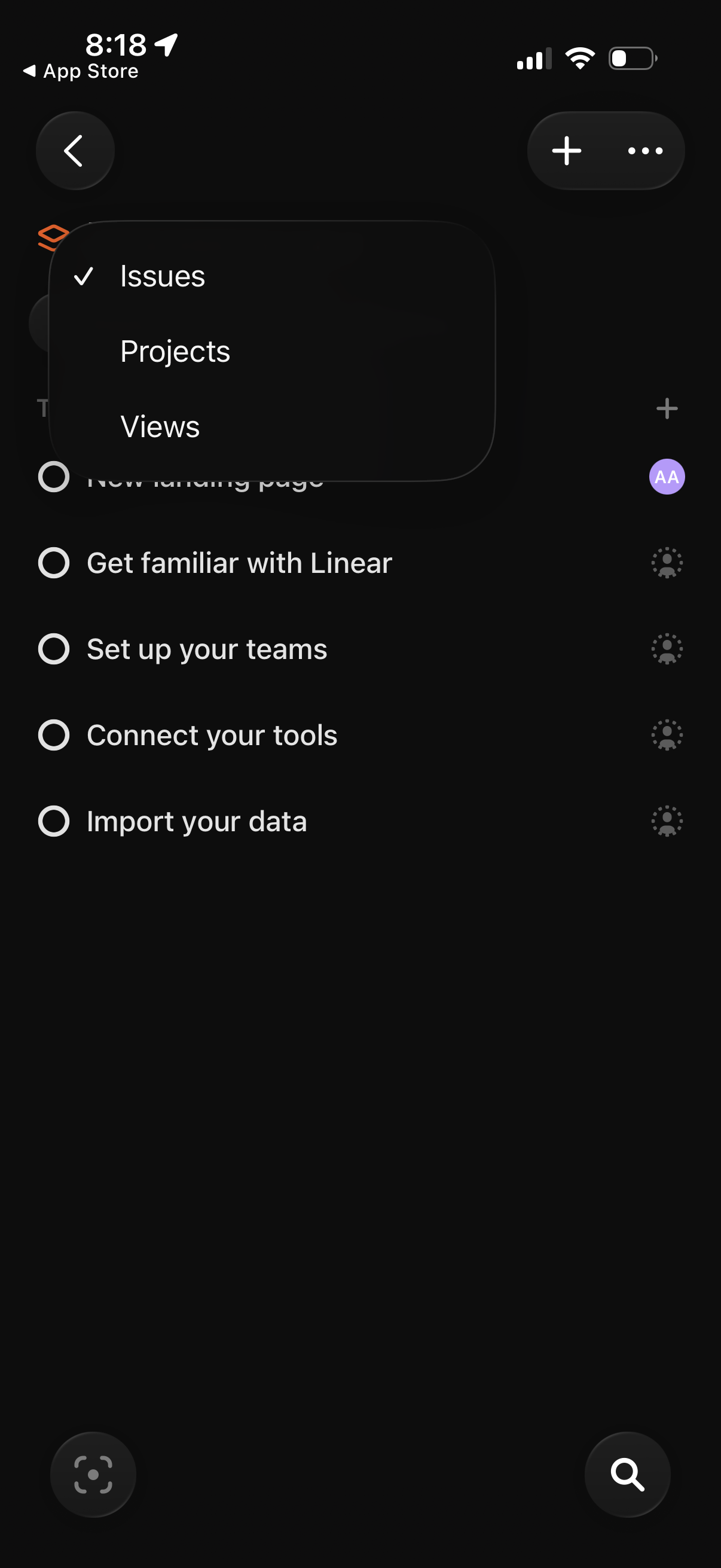 linear onboarding screenshot